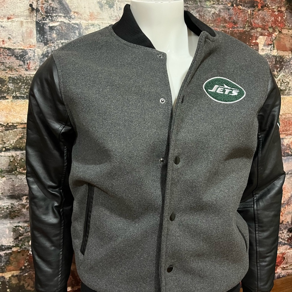 MEW NFL New York Jets Chenille Wool Blend Varsity Jacket Choose Size MEDIUM - Picture 6 of 8